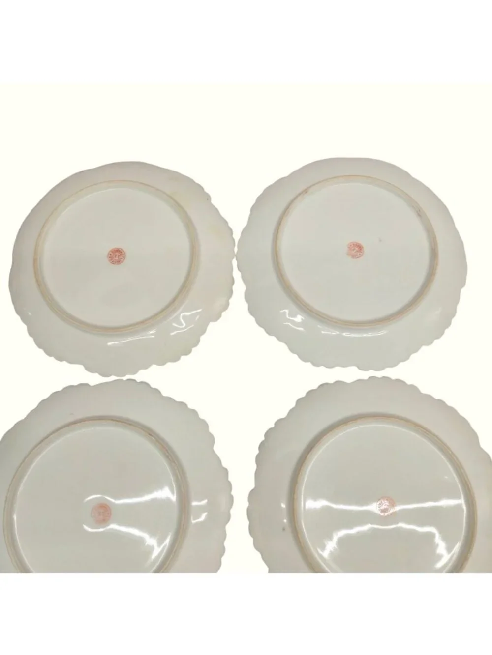 Antique A Klingenberg French Limoges Pink salad plates 7